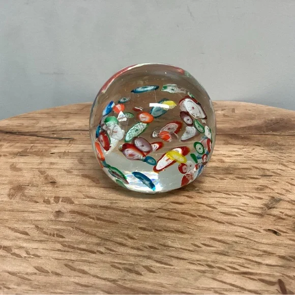 Vintage Millefiori Style Glass Art Paperweight - Excellent Gently Used Condition - Picture 4 of 15